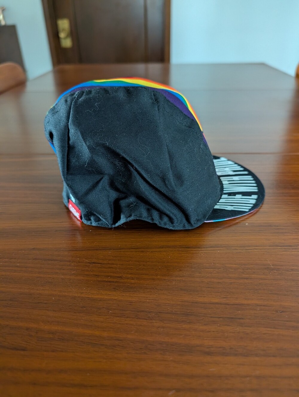 Chrome lndustries Ride With Pride Cycling Cap Black Rainbow - Picture 6 of 8